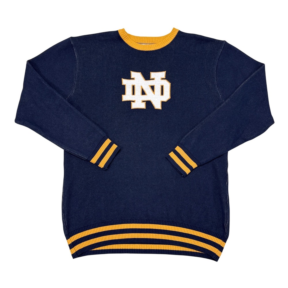 Notre Dame Fighting Irish Sweater Mens Size Large Varsity Knit Uscape Renew